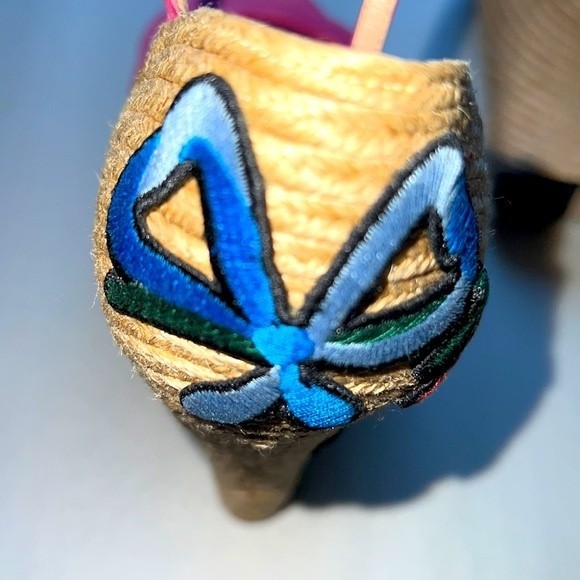 Gucci Ophelia Kid Scamosciato Wedge Espadrilles - Picture 3 of 6